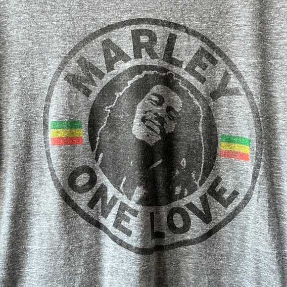 Zion Rootswear Bob Marley Gray Short Sleeve T-shirt Size M Unisex - Picture 2 of 4